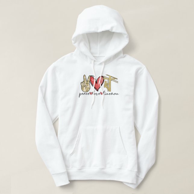 Peace Liebe Lineman Shirts (Design vorne)
