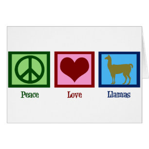 Peace Liebe Llamas Card