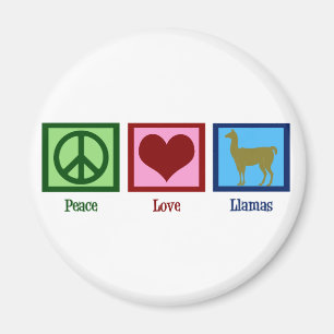Peace Liebe Llamas Magnet