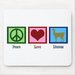 Peace Liebe Llamas Mousepad