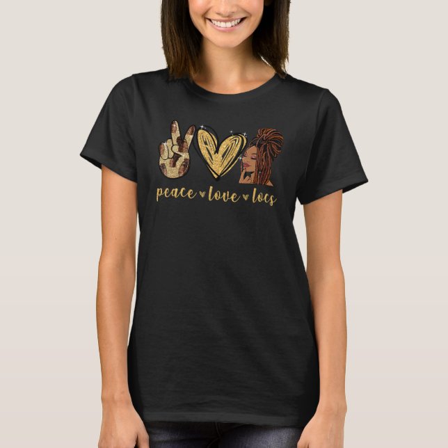 Peace Liebe Locations Black History Month African  T-Shirt (Vorderseite)