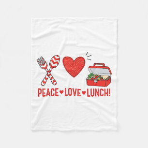 "Peace Liebe Lunch Lady Apprecision Box" Fleecedecke