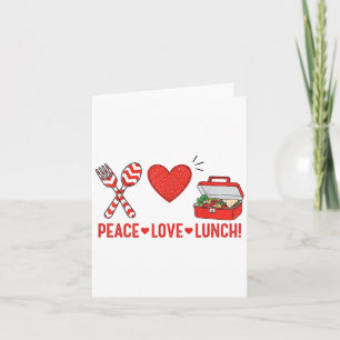 "Peace Liebe Lunch Lady Apprecision Box" Karte