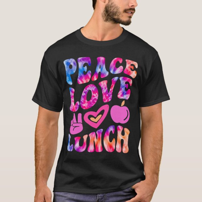 PEACE LIEBE LUNCH Lady Retro Cafeteria Groovy 100  T-Shirt (Vorderseite)