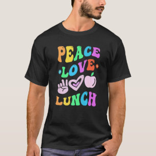 PEACE LIEBE LUNCH LADY Retro Cafeteria Lounge T-Shirt