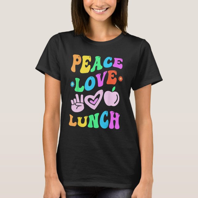 Peace Liebe Lunch Mittag  Luganersee Crew T-Shirt (Vorderseite)