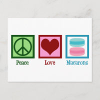 Peace Liebe Macarons Niedlich Macaron Bäckerei
