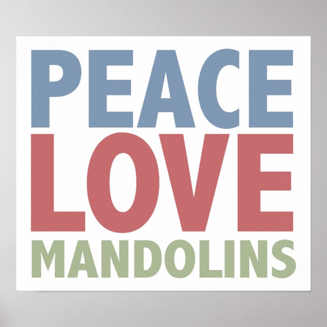 Peace Liebe Mandolins Poster (Vorne)