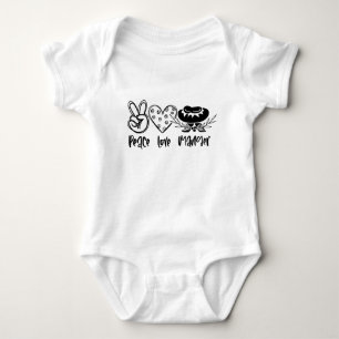 Peace Liebe Manger Weihnachten Baby Strampler
