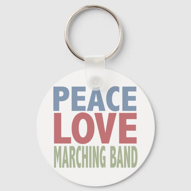 Peace Liebe Marching Band Schlüsselanhänger (Vorderseite)