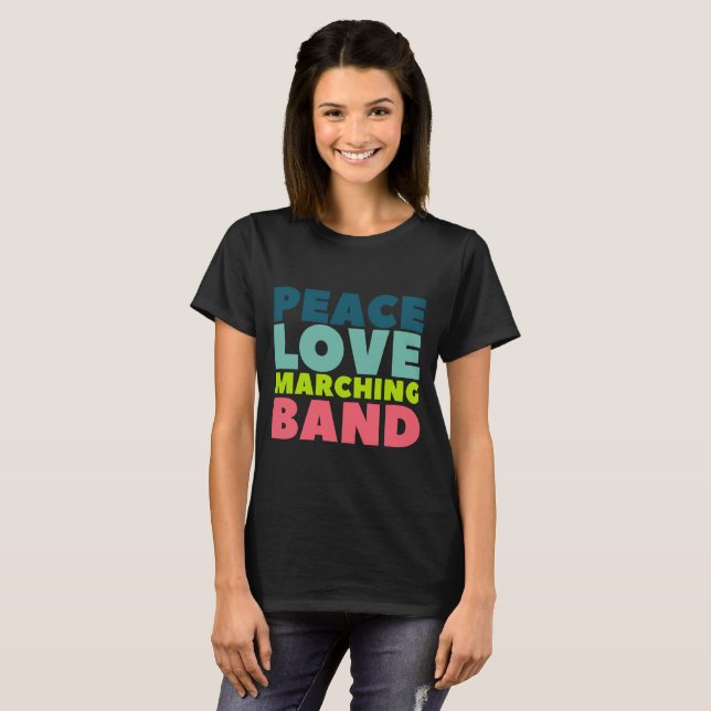 Peace Liebe Marching Band T-Shirt (Vorne ganz)