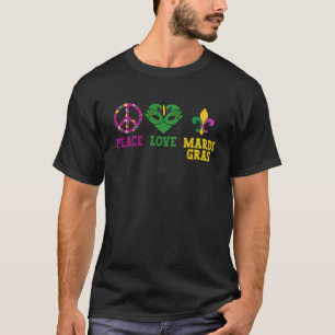Peace Liebe Mardi Gras Party Feierlichkeiten G T-Shirt