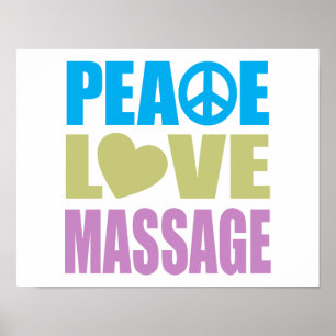 Peace Liebe Massage Poster