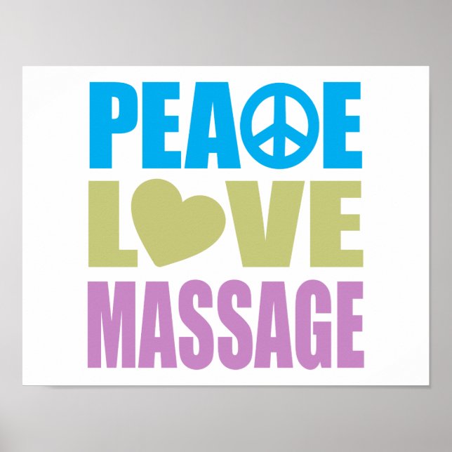 Peace Liebe Massage Poster (Vorne)