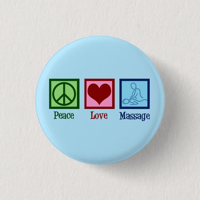 Peace Liebe Massage Therapie Button (Vorderseite)