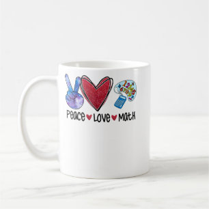 Peace Liebe Math Funny Teacher Kaffeetasse