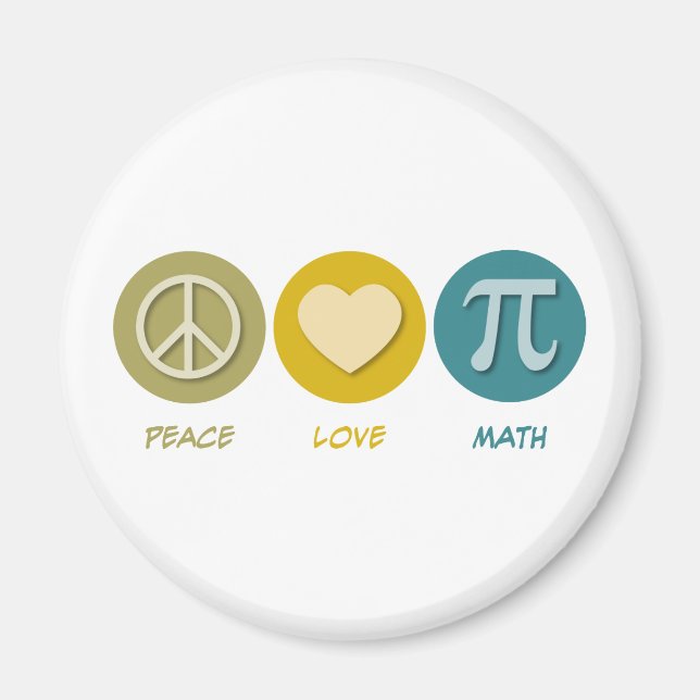 Peace Liebe Math Magnet (Vorne)