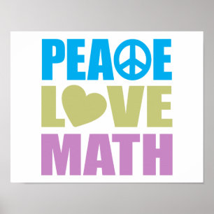 Peace Liebe Math Poster