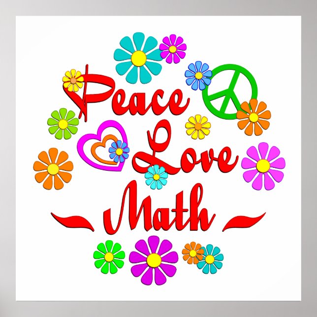 Peace Liebe Math Poster (Vorne)
