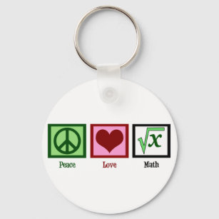 Peace Liebe Math Schlüsselanhänger