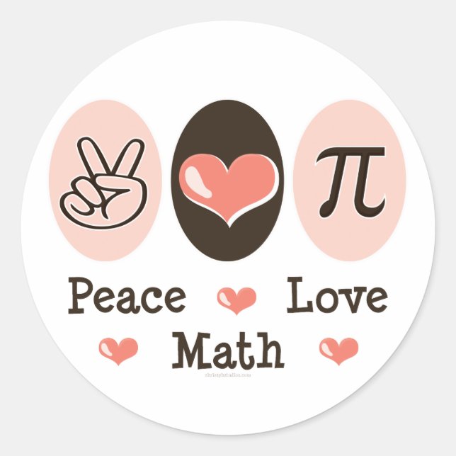 Peace Liebe Math Stickers (Vorderseite)