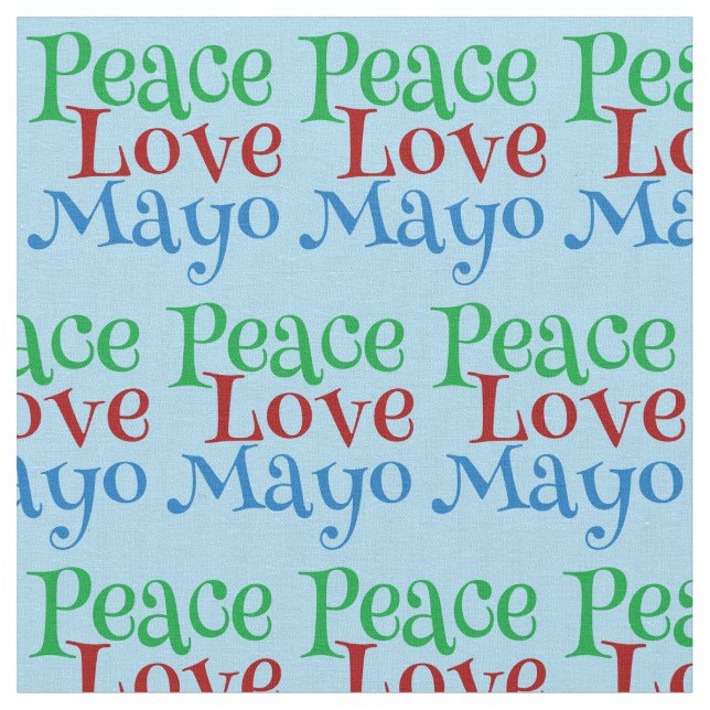 Peace Liebe Mayo Funny Mayonnaise Lover Stoff (Nahaufnahme)