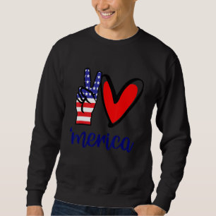 Peace Liebe Merica 4. Juli Unabhängigkeitstag USA Sweatshirt