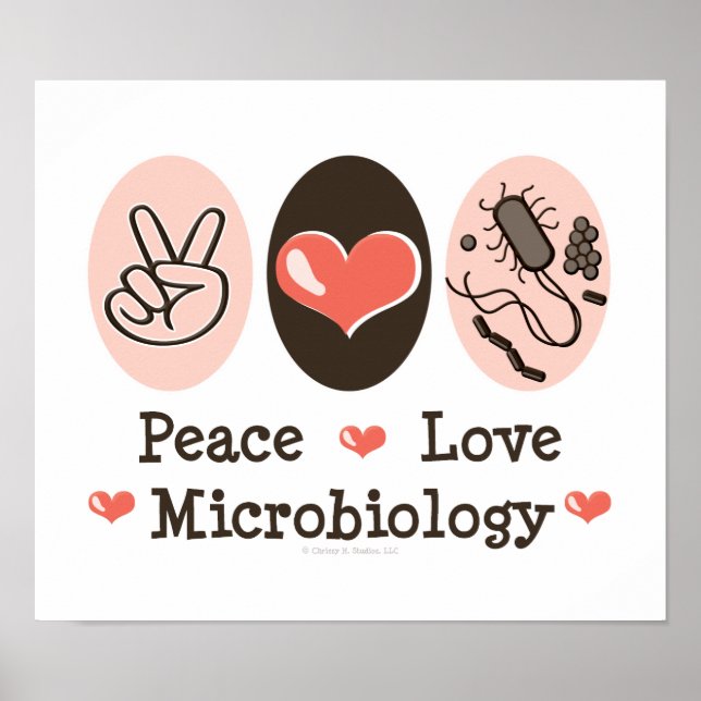 Peace Liebe Microbiology Poster (Vorne)
