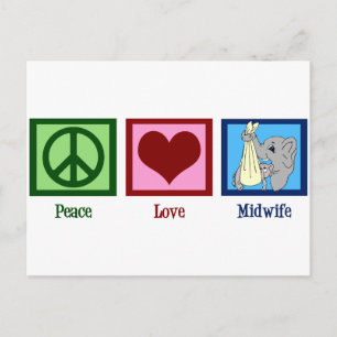 Peace Liebe Midfrau Postkarte