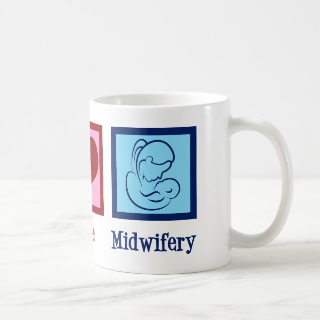 Peace Liebe Midwifery Niedlich Midwomen Kaffeetasse (Rechts)