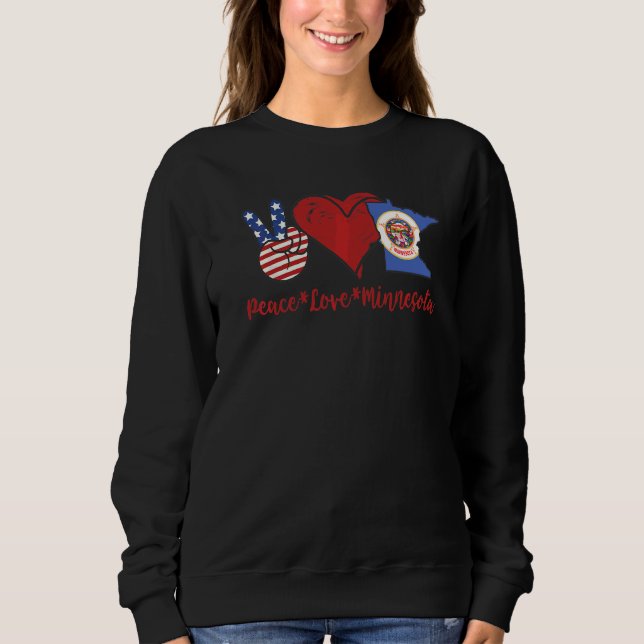 Peace Liebe Minnesota Sweatshirt (Vorderseite)