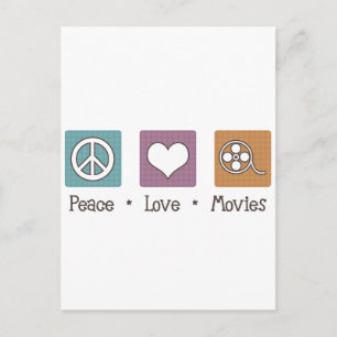 Peace Liebe Movies Postkarte