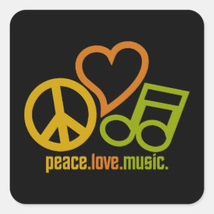 Peace Liebe Music Aufkleber