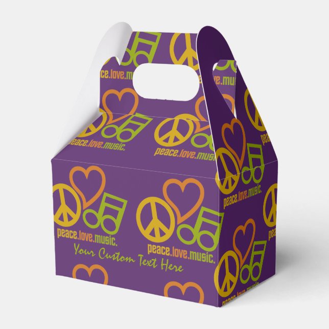 Peace Liebe Music Custom Fevor Box Geschenkschachtel (Vorderseite)