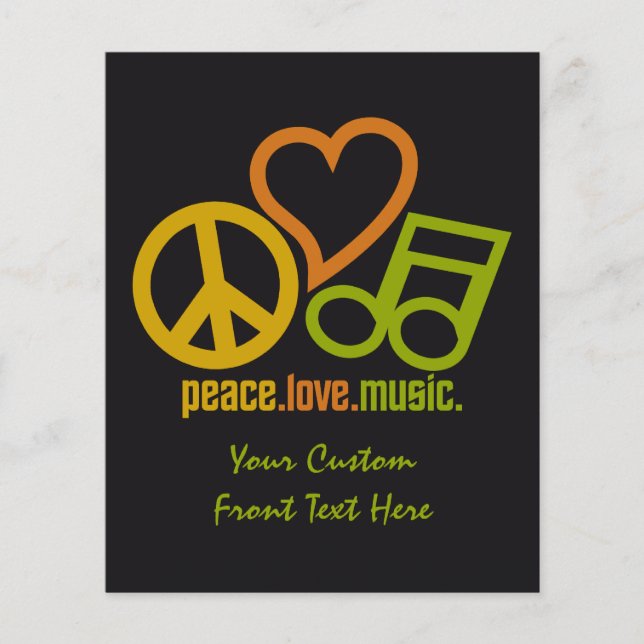 Peace Liebe Music Custom Flyers Flyer (Vorne)