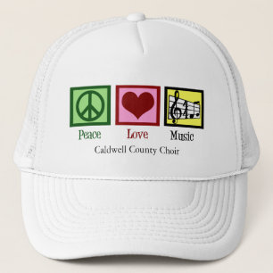 Peace Liebe Music Custom Niedlich Musician Truckerkappe