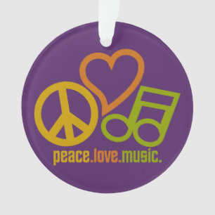 Peace Liebe Music Custom Ornament