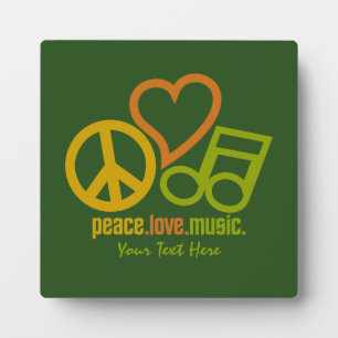 Peace Liebe Music custom plaque Fotoplatte