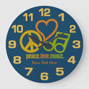 Peace Liebe Music Custom Uhren