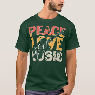 Peace Liebe Music Guitar Player T-Shirt