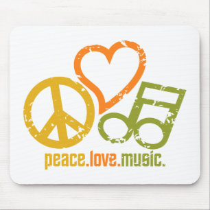 Peace Liebe Music Mousepad