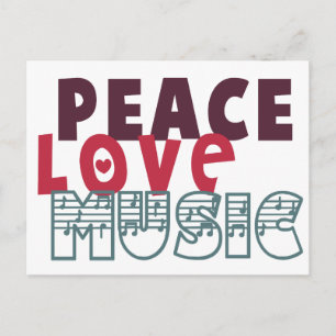 Peace Liebe Music Postkarte