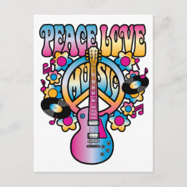 Peace Liebe Music Postkarte