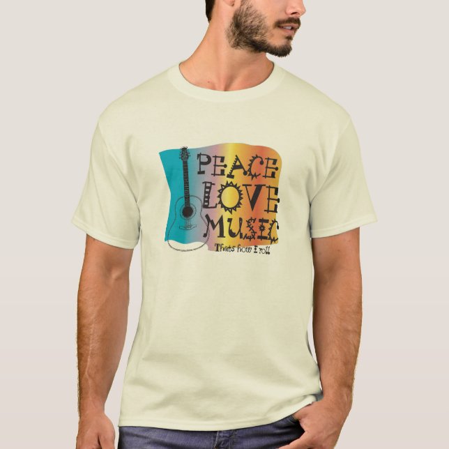 Peace Liebe Music T-Shirt (Vorderseite)