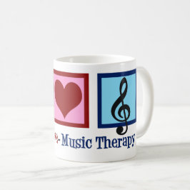 Peace Liebe Music Therapy Niedlich Therapist Kaffeetasse