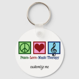 Peace Liebe Music Therapy Personalisiert Therapist Schlüsselanhänger
