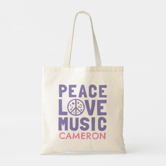 Peace Liebe Music Tragetasche (Rückseite)