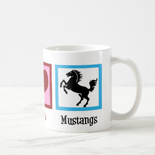 Peace Liebe Mustangs Tasse