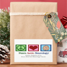 Peace Liebe Neurologie Custom Neurologist Rechteckiger Aufkleber