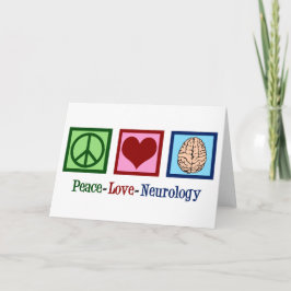 Peace Liebe Neurologie Feiertagskarte